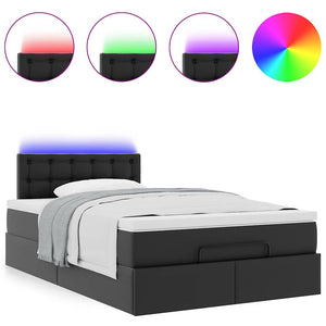 Ottoman Bett mit Matratze & LEDs 120x190cm
