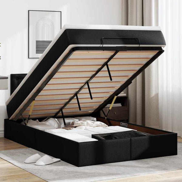Ottoman Bett mit Matratze & LEDs 120x190cm