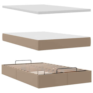Ottoman Bett mit Matratze & LEDs Cappuccino 120x190cm