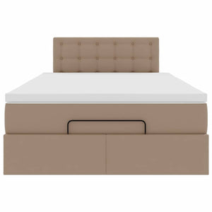 Ottoman Bett mit Matratze & LEDs Cappuccino 120x190cm