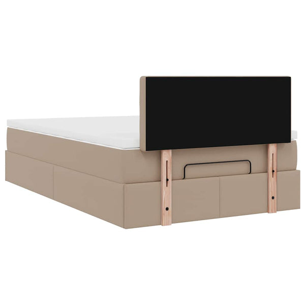 Ottoman Bett mit Matratze & LEDs Cappuccino 120x190cm
