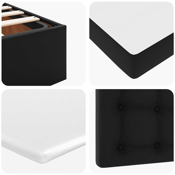 Ottoman Bett mit Matratze & LEDs 120x200 cm