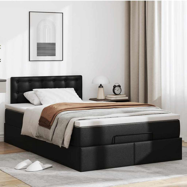 Ottoman Bett mit Matratze & LEDs 120x200 cm