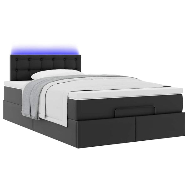Ottoman Bett mit Matratze & LEDs 120x200 cm