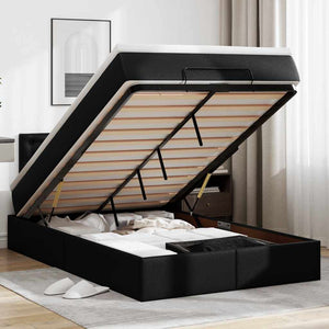 Ottoman Bett mit Matratze & LEDs 120x200 cm