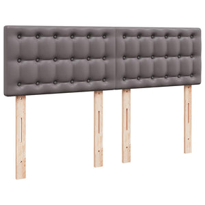 Ottoman Bett mit Matratze & LEDs Grau 140x190 cm