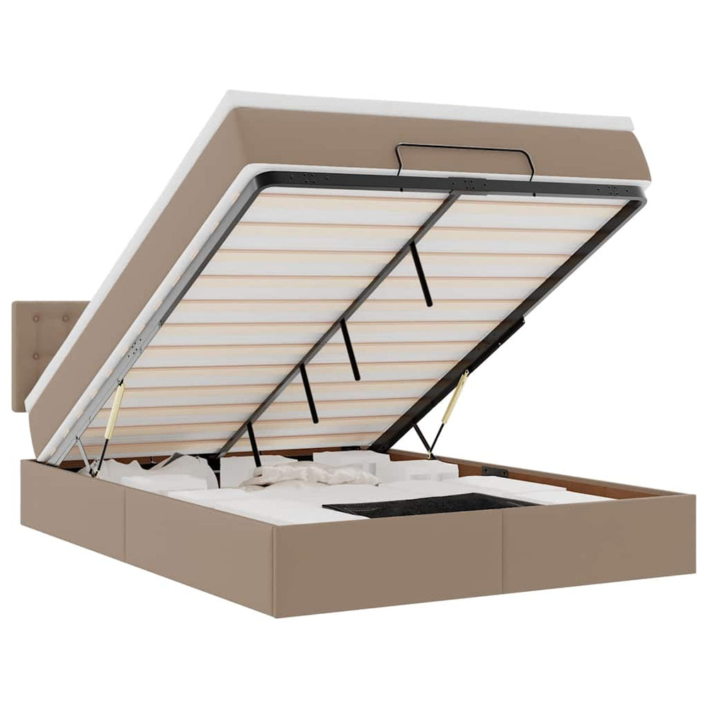 Ottoman Bett mit Matratze & LEDs 140x190cm