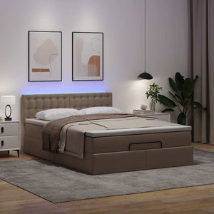 Ottoman Bett mit Matratze & LEDs 140x190cm