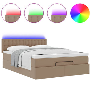 Ottoman Bett mit Matratze & LEDs 140x190cm