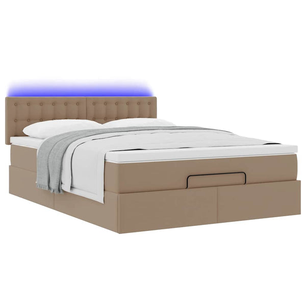 Ottoman Bett mit Matratze & LEDs 140x190cm