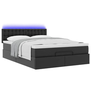 Ottoman Bett mit Matratze & LEDs 140x200 cm