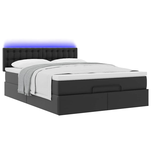 Ottoman Bett mit Matratze & LEDs 140x200 cm