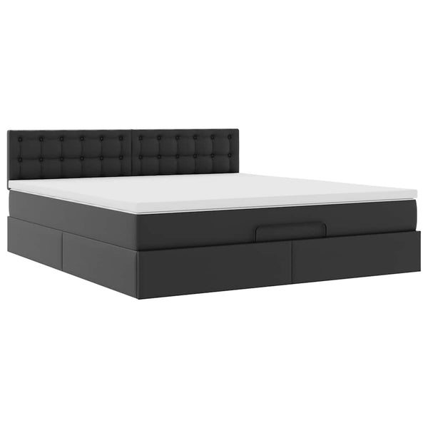 Ottoman Bett mit Matratzen & LEDs 160x200 cm