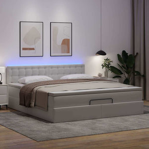 Ottoman Bett 160x200cm mit Matratze & LED