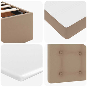 Ottoman Bett mit Matratzen & LEDs 160x200 Cappuccino-Braun