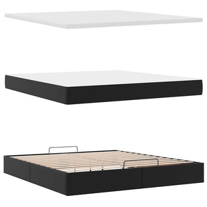 Ottoman Bett mit Matratze & LEDs 180x200 cm
