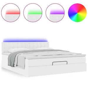 Ottoman Bett 180x200 cm mit Matratze & LEDs