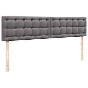 Ottoman Bett mit Matratzen & LEDs Grau 180x200 cm
