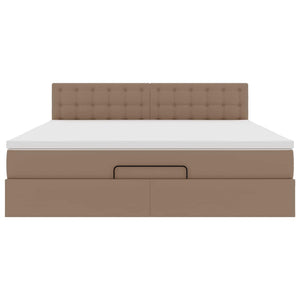 Ottoman Bett mit Matratzen & LEDs 180x200 cm