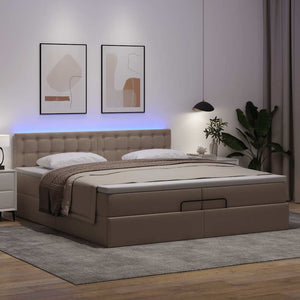 Ottoman Bett mit Matratzen & LEDs 200x200cm