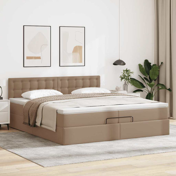 Ottoman Bett mit Matratzen & LEDs 200x200cm