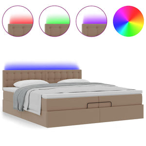 Ottoman Bett mit Matratzen & LEDs 200x200cm