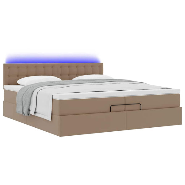 Ottoman Bett mit Matratzen & LEDs 200x200cm