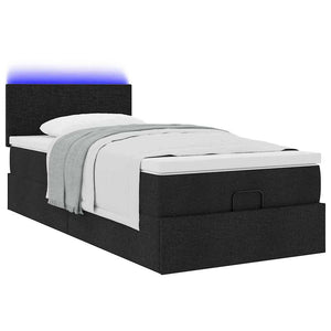 Ottomane Bett mit Matratze & LEDs 80x200 cm