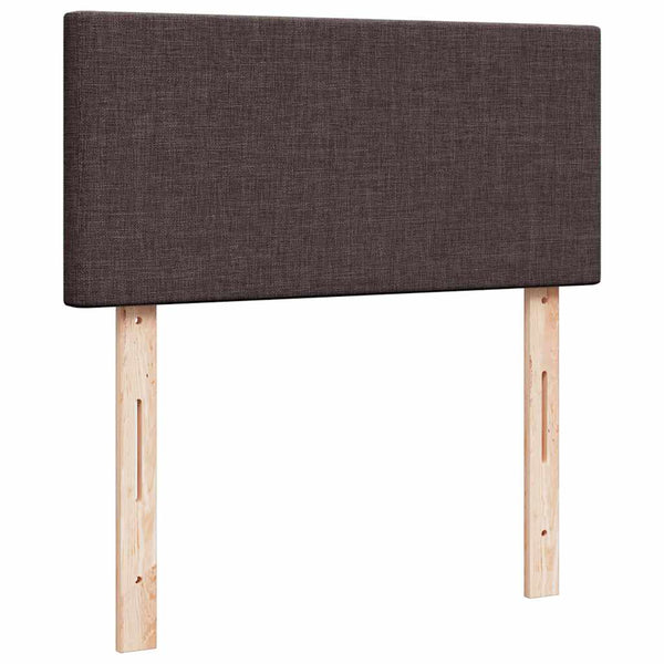 Ottoman Bett mit Matratze & LEDs Dunkelbraun 80x200