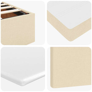 Ottoman Bett mit Matratze & LEDs Creme 80x200 cm
