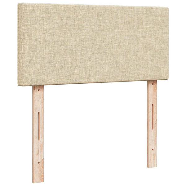 Ottoman Bett mit Matratze & LEDs Creme 80x200 cm