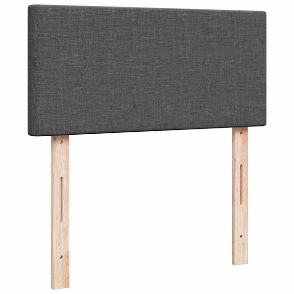 Ottoman Bett mit Matratze & LEDs 90x190 Dunkelgrau