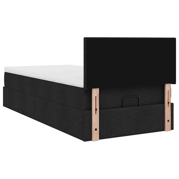 Ottoman Bett mit Matratze & LEDs 90x190 cm