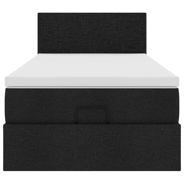 Ottoman Bett mit Matratze & LEDs 90x190 cm