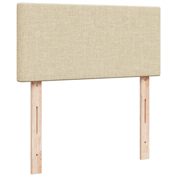 Ottoman Bett mit Matratze & LEDs Creme 90x190 cm