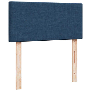 Ottoman Bett mit Matratze & LEDs Blau 90x190 cm