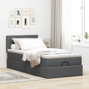 Ottomane Bett mit Matratze & LEDs 90x200 cm