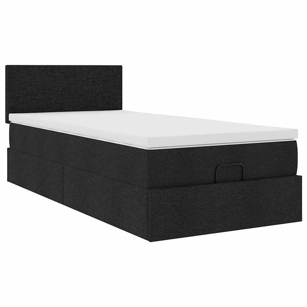 Ottoman Bett mit Matratze & LEDs 90x200 cm