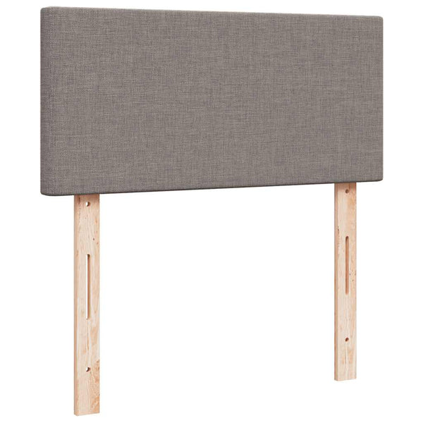 Ottomane Bett mit Matratze & LEDs Taupe 90x200 cm