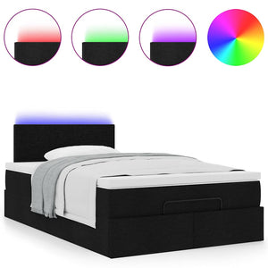 Ottomane Bett mit Matratze & LEDs 120x190 cm