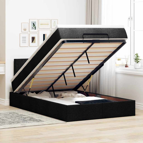 Ottomane Bett mit Matratze & LEDs 120x190 cm