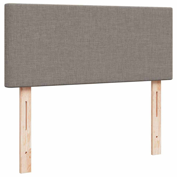 Ottomane Bett mit Matratze & LEDs Taupe 120x190 cm