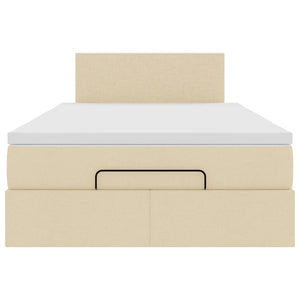 Ottomane Bett mit Matratze Creme 120x190 cm