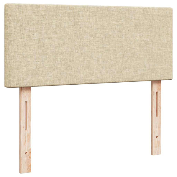 Ottomane Bett mit Matratze Creme 120x190 cm