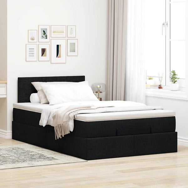 Ottoman Bett mit Matratze & LEDs 120x200 cm
