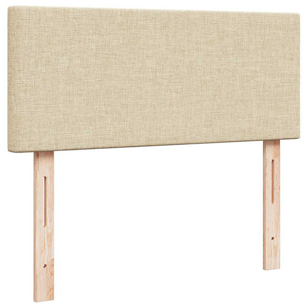 Ottoman Bett mit Matratze & LEDs Creme 120x200