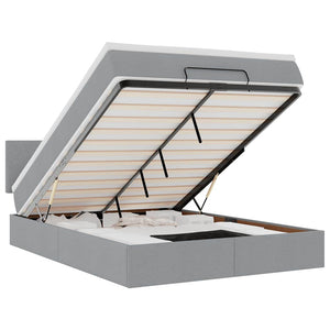 Ottomane Bett mit Matratze & LED 140x190 cm