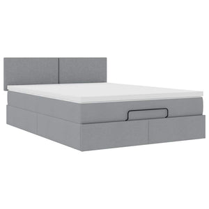 Ottomane Bett mit Matratze & LED 140x190 cm