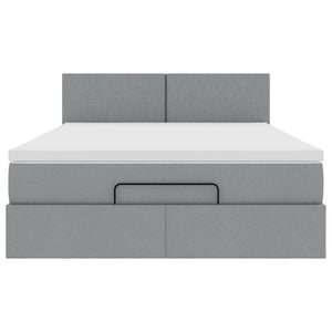 Ottomane Bett mit Matratze & LED 140x190 cm