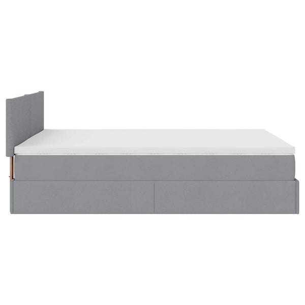 Ottomane Bett mit Matratze & LED 140x190 cm